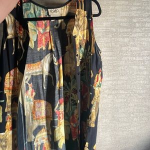 comp vintage button up, no sleeve